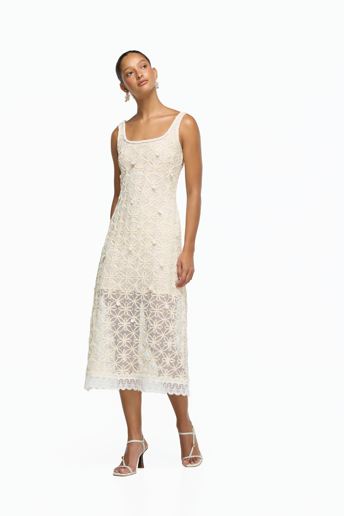 OPHELIA MIDI DRESS CREAM