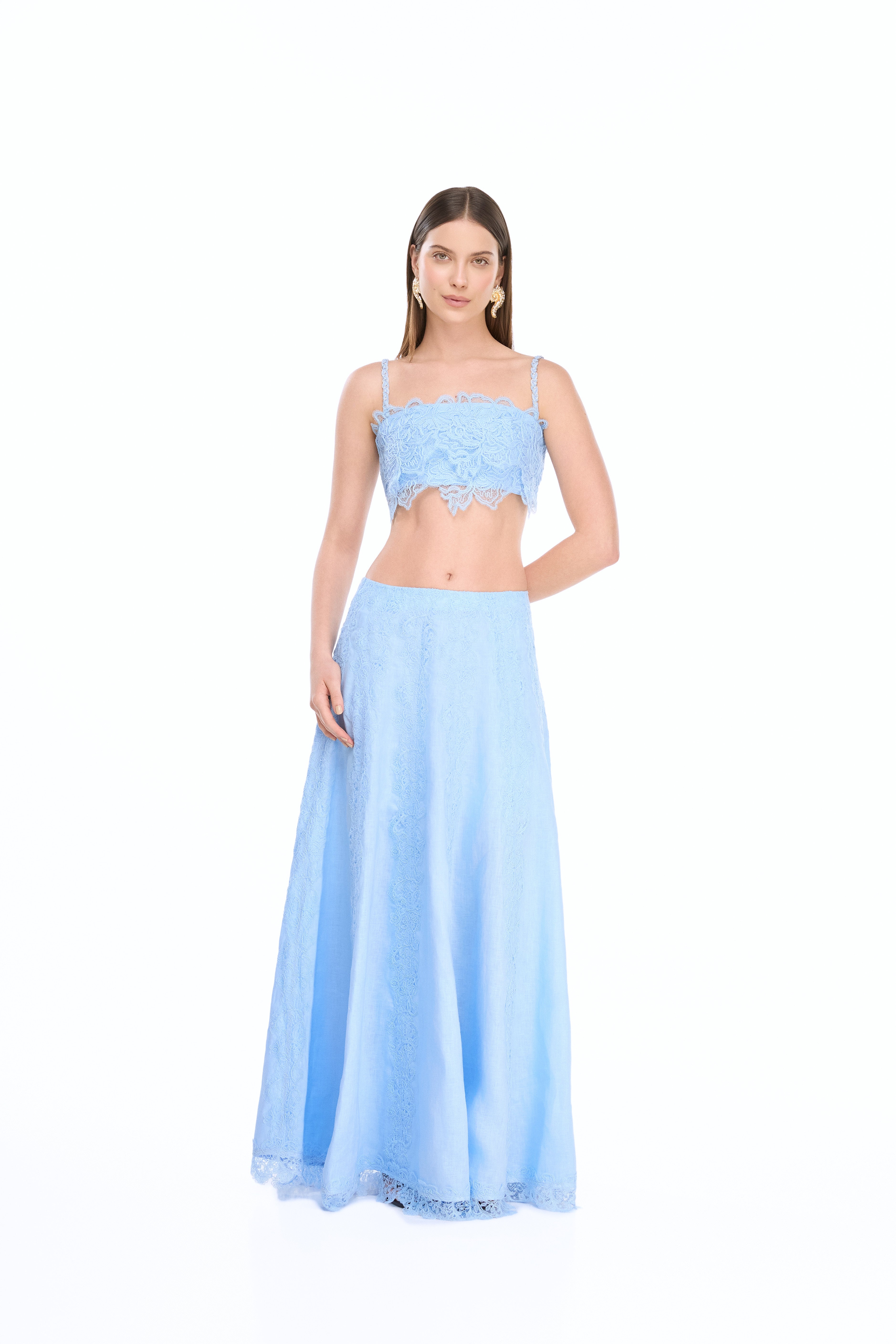 RESPLANDOR MAXI SKIRT BLUE