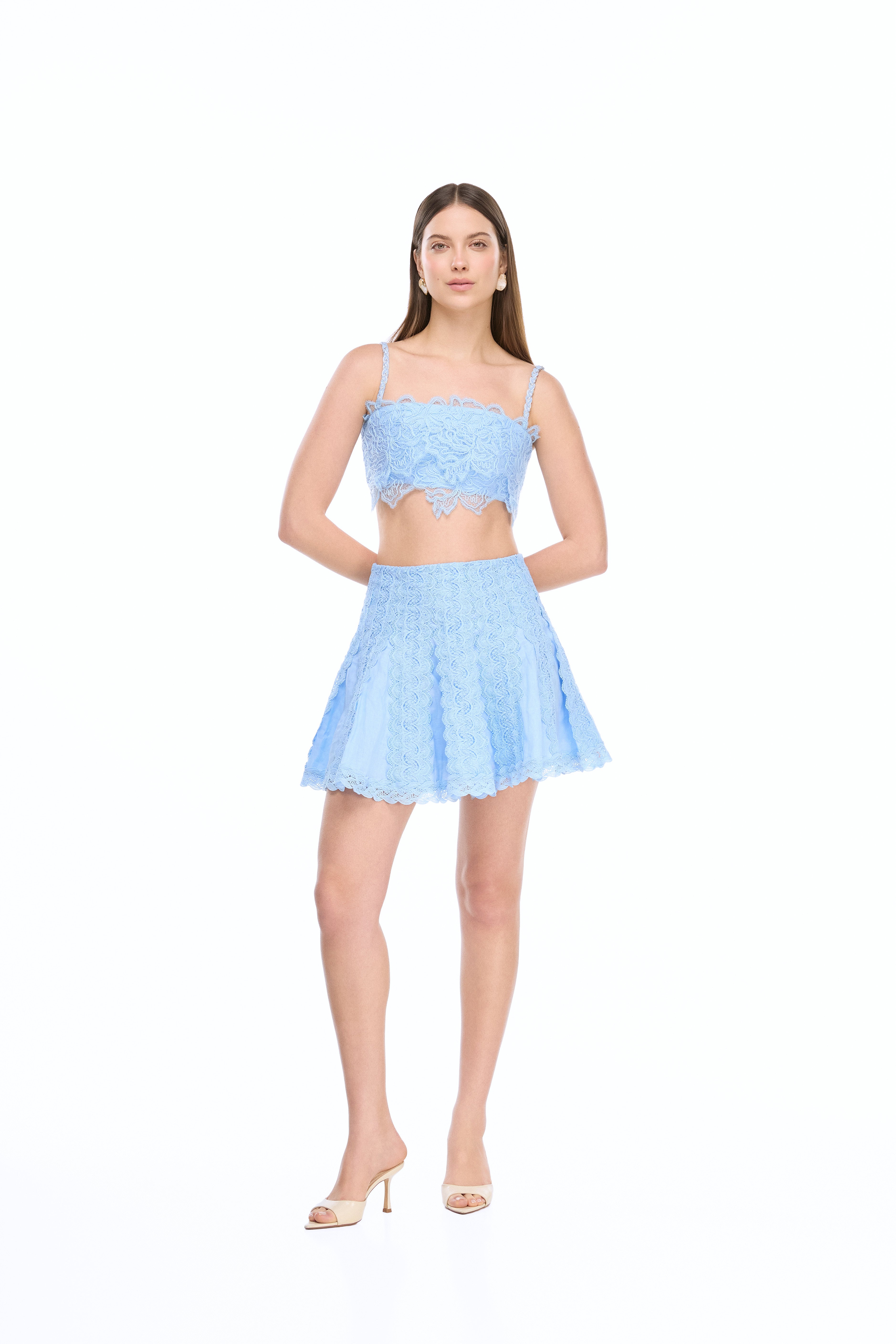 RESPLANDOR MINI SKIRT BLUE