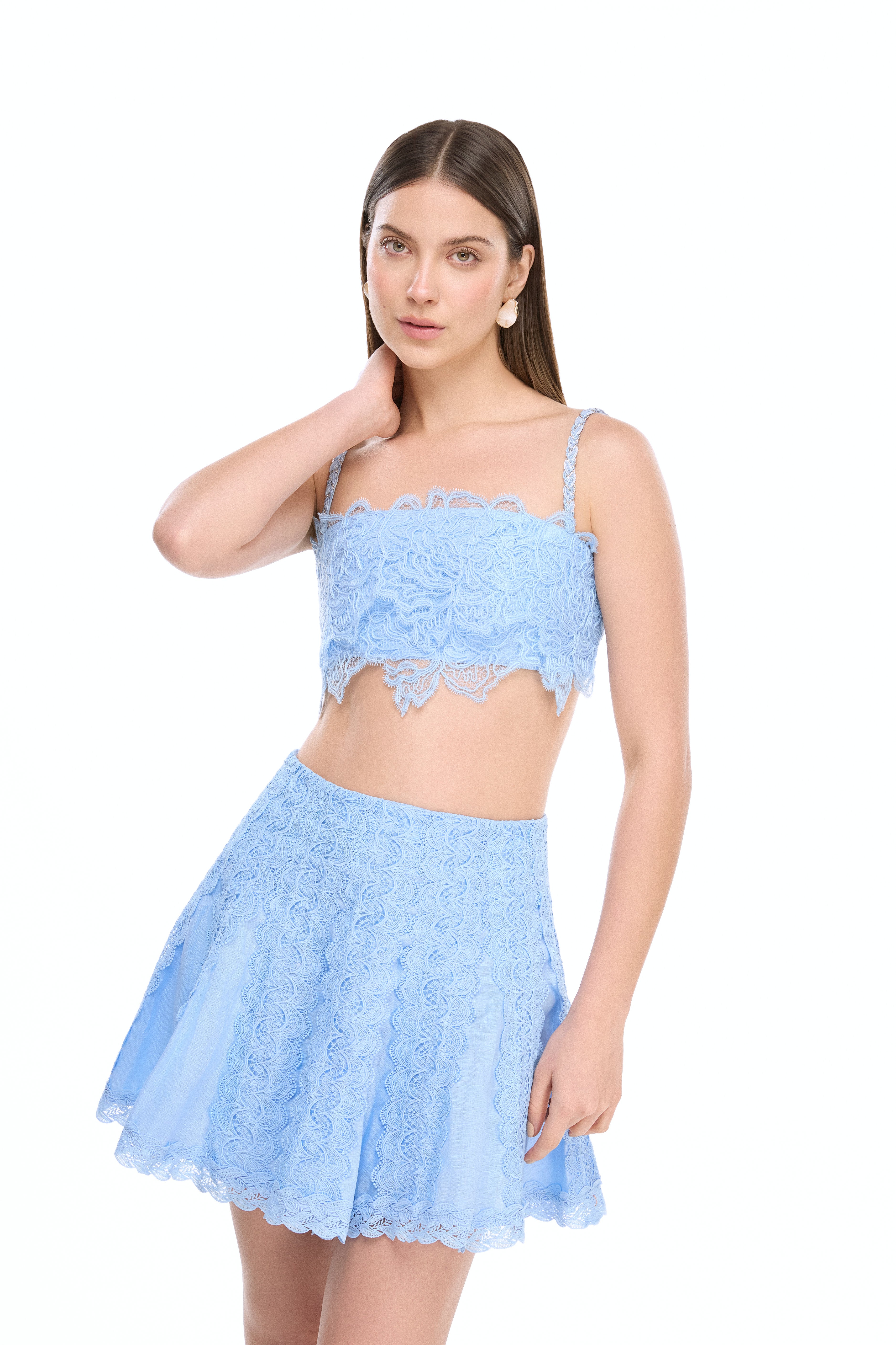 RESPLANDOR MINI SKIRT BLUE