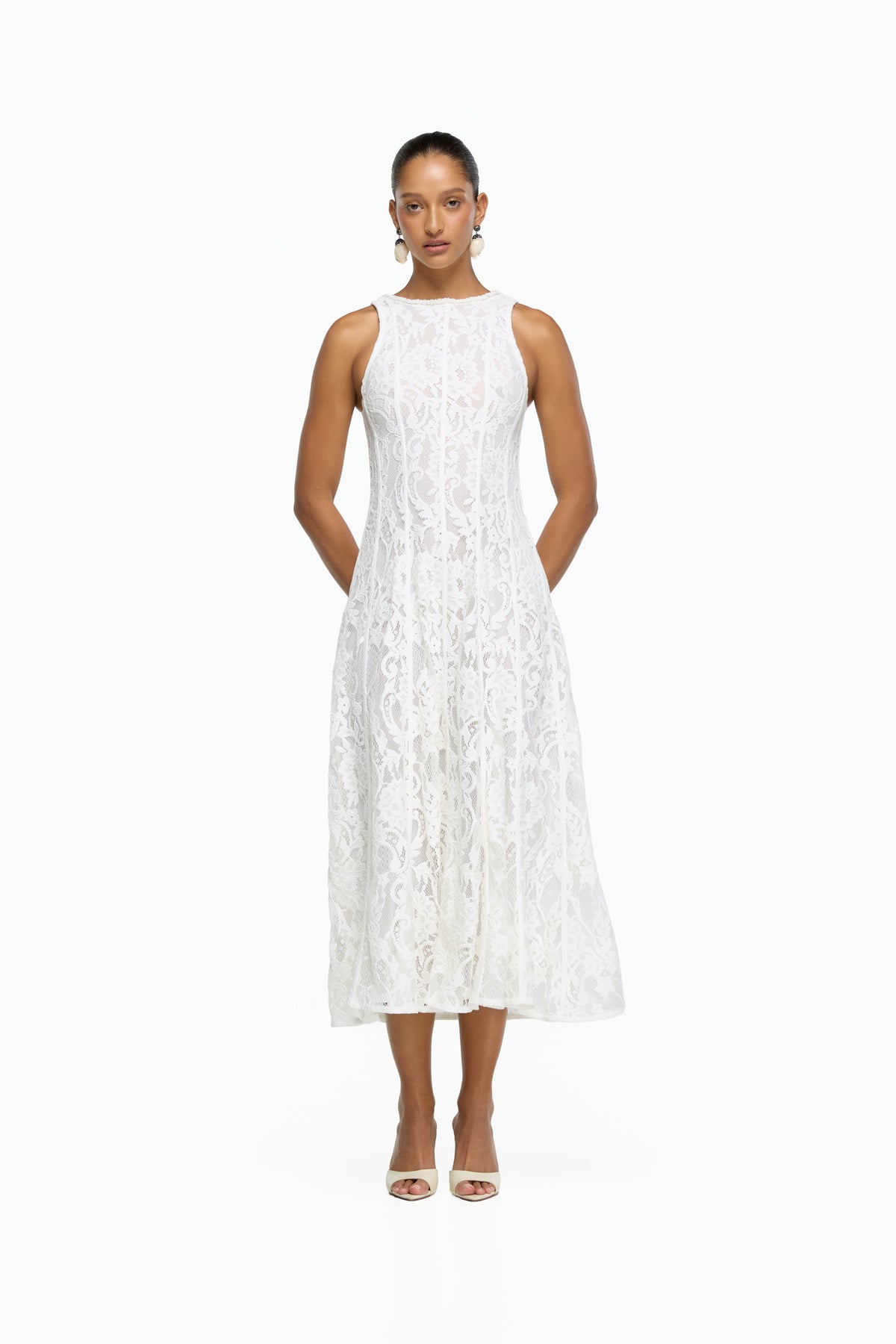 ANTOINETTE MIDI DRESS WHITE