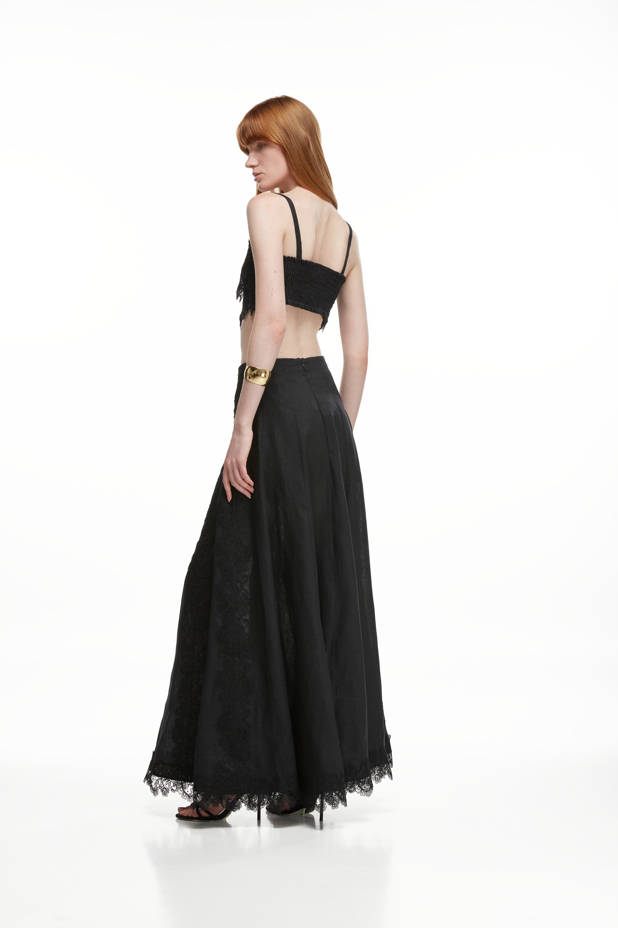 RESPLANDOR MAXI SKIRT BLACK