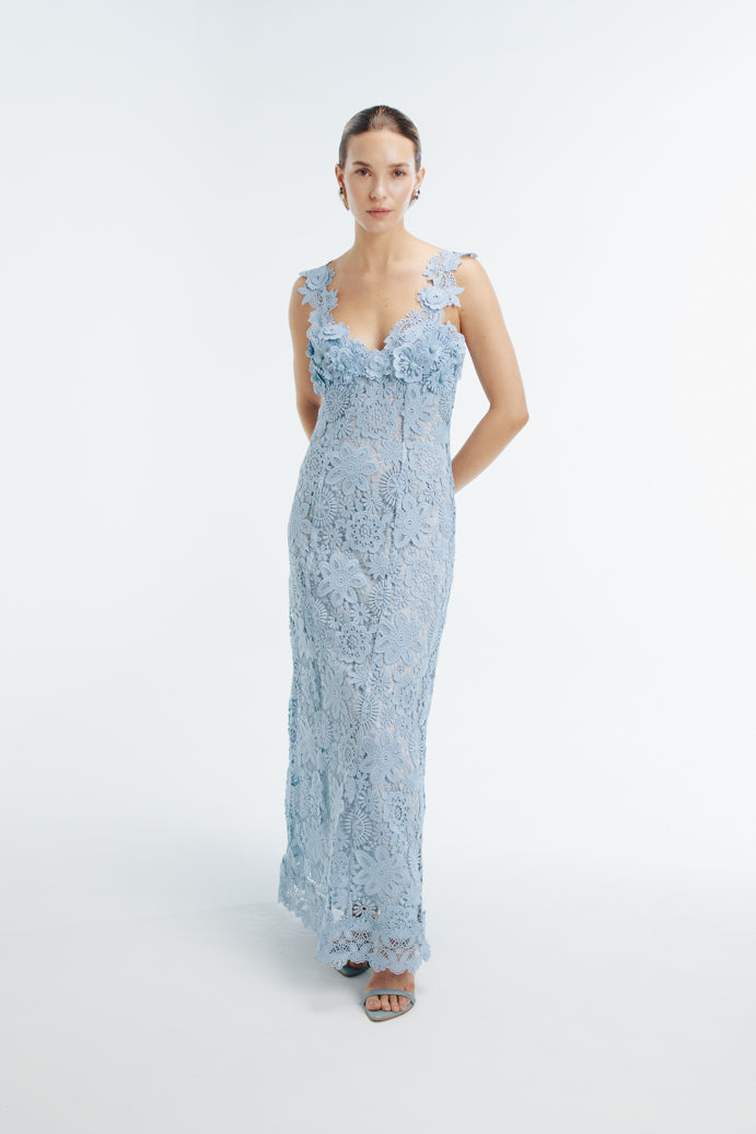 ORCHID ISLAND MAXI DRESS SKY