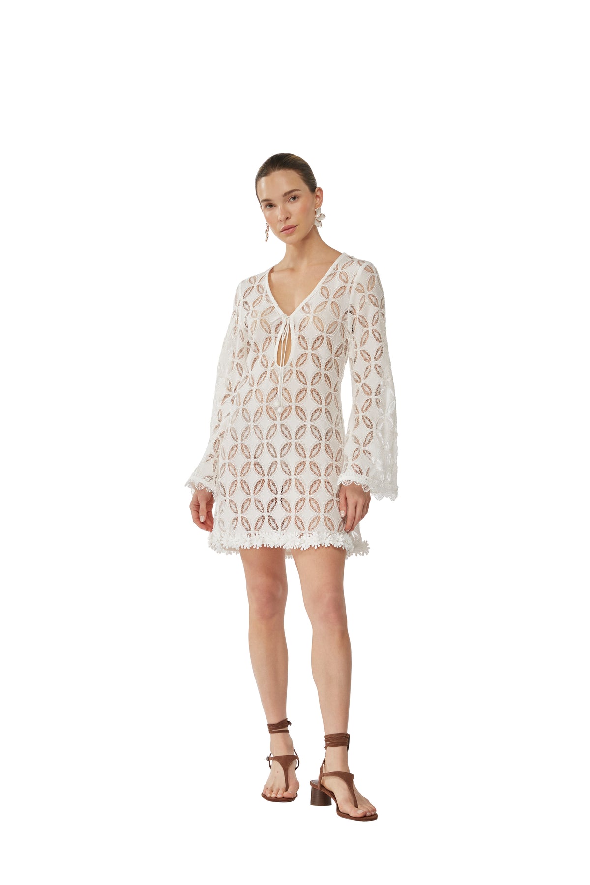 POSITANA TUNIC DRESS WHITE