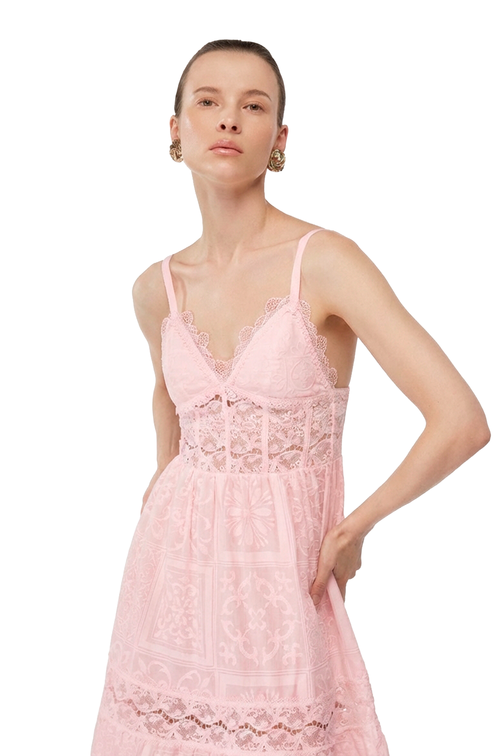 AMARELLE MIDI DRESS PINK