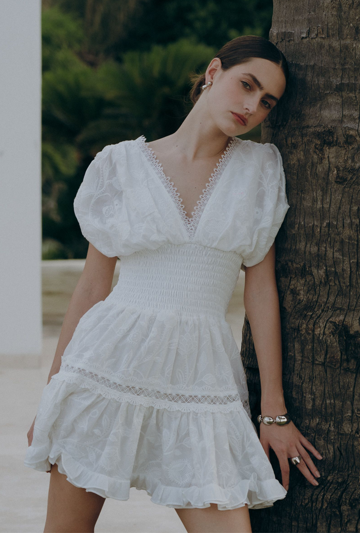 PALOMAS DRESS WHITE