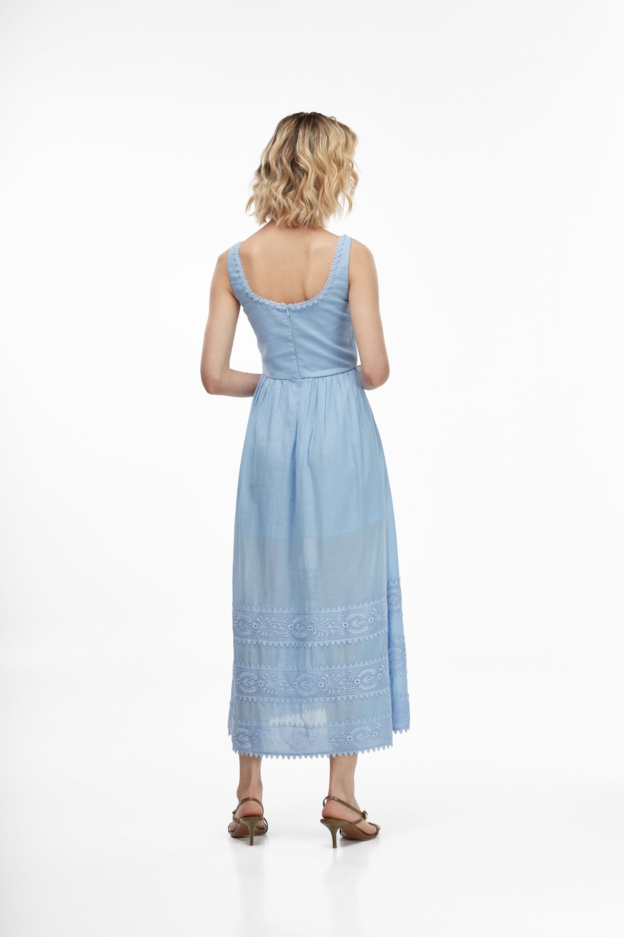ALBA MIDI DRESS BLUE