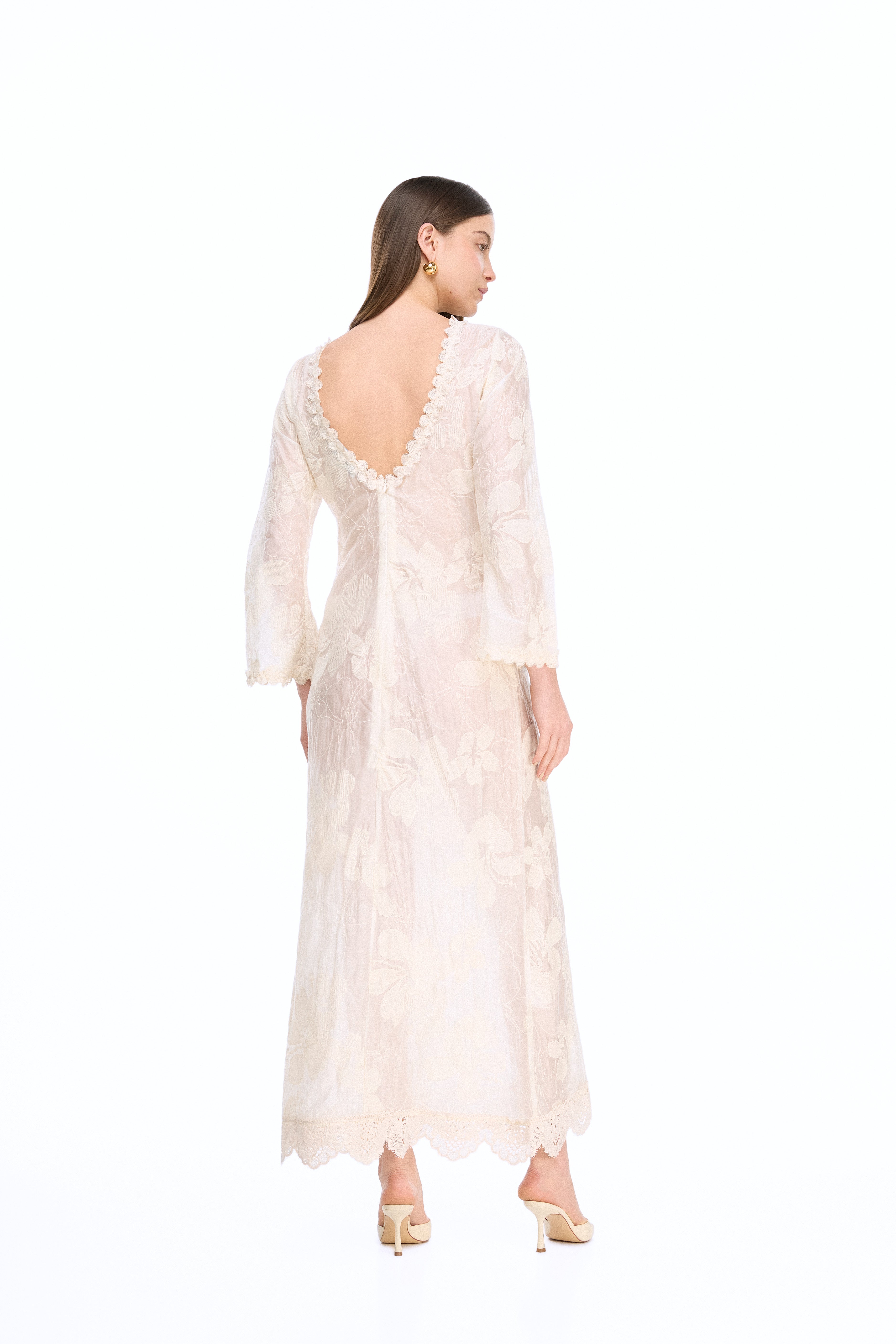 CELINE MAXI DRESS CREAM