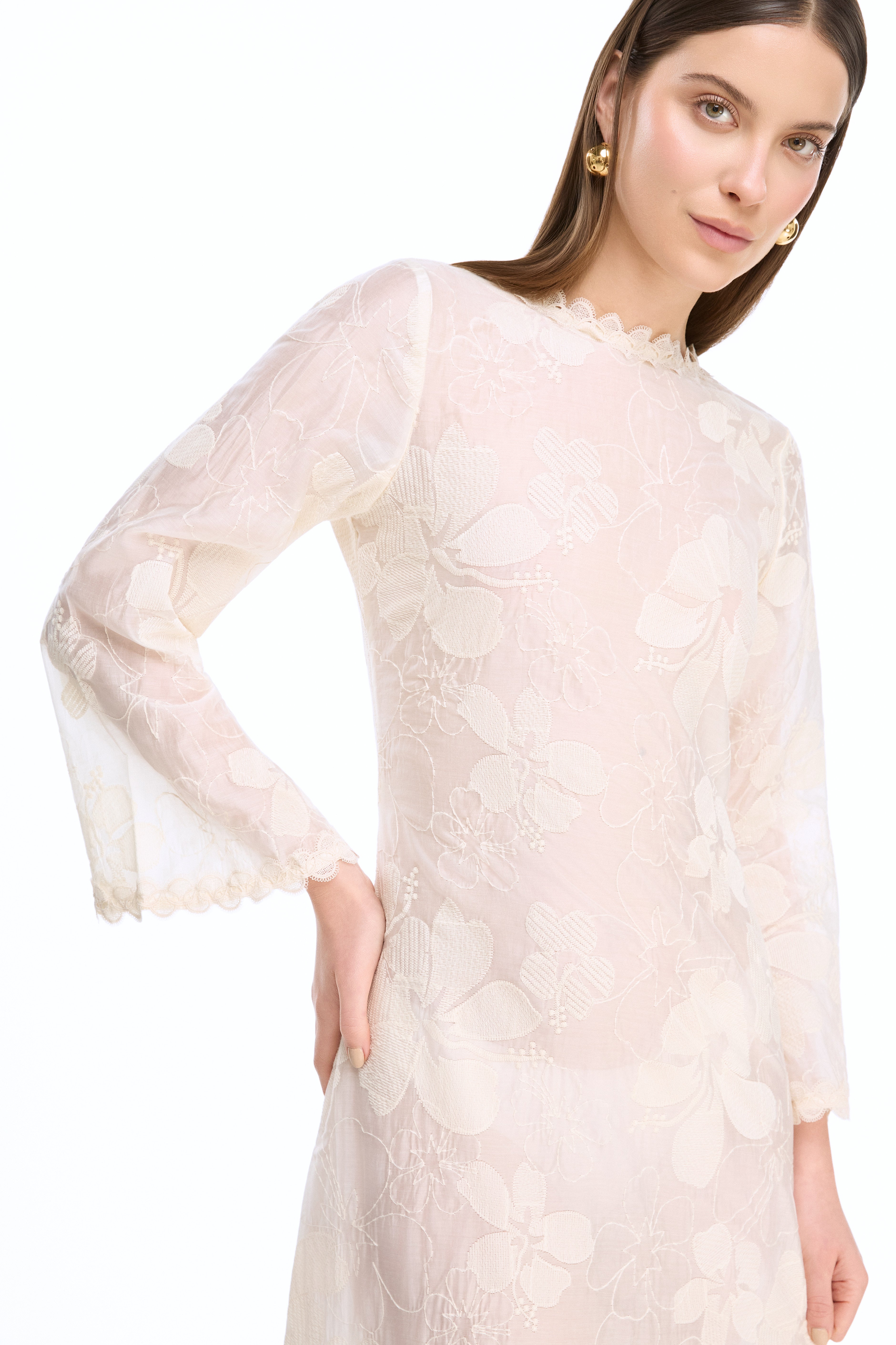 CELINE MAXI DRESS CREAM