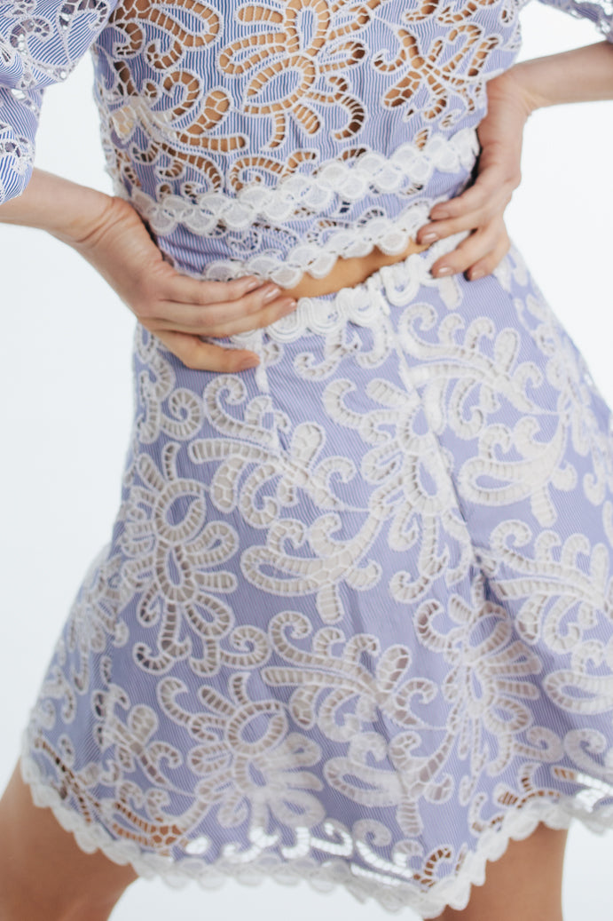 CECIL MINI SKIRT BLUE