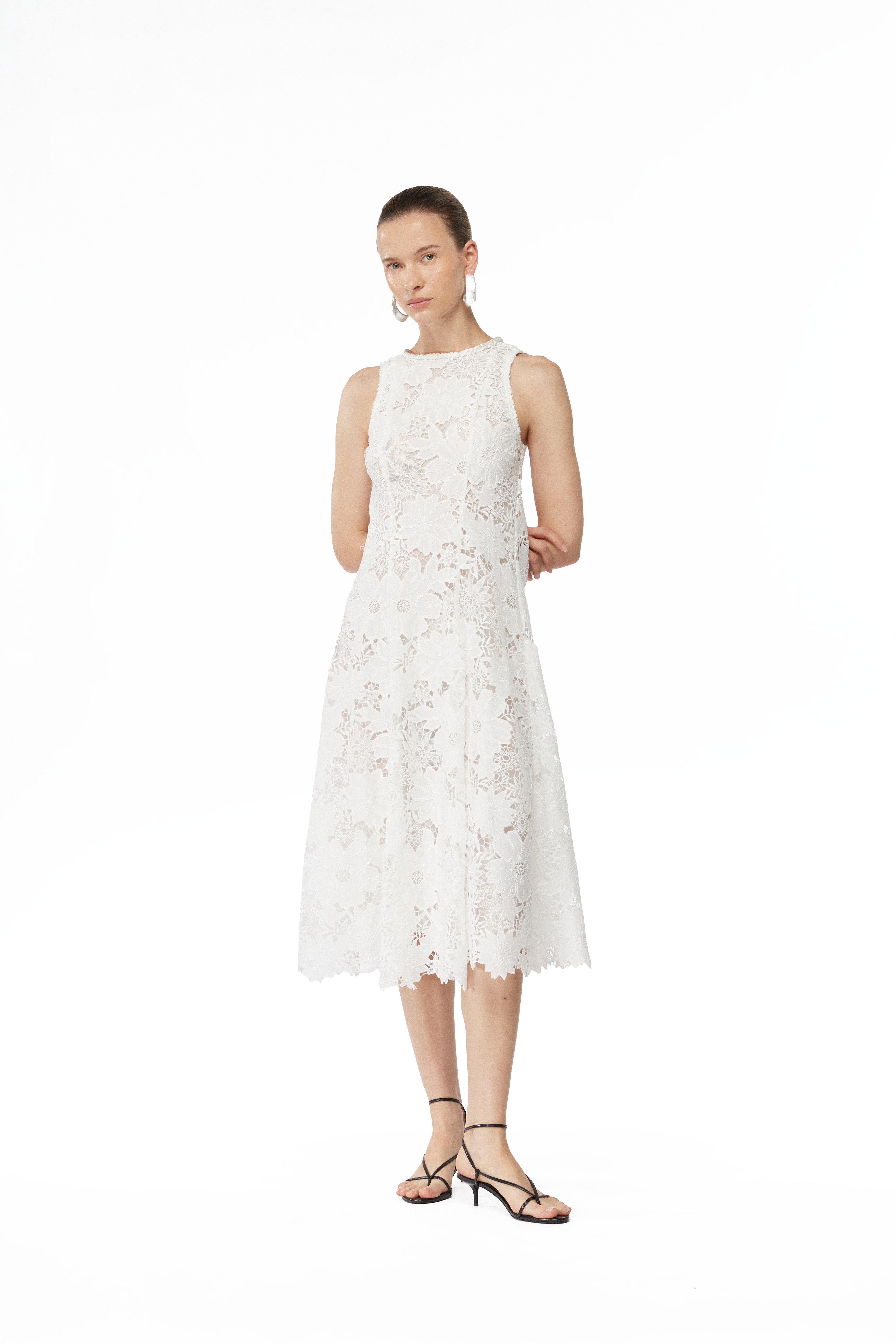 FARAH MIDI DRESS WHITE