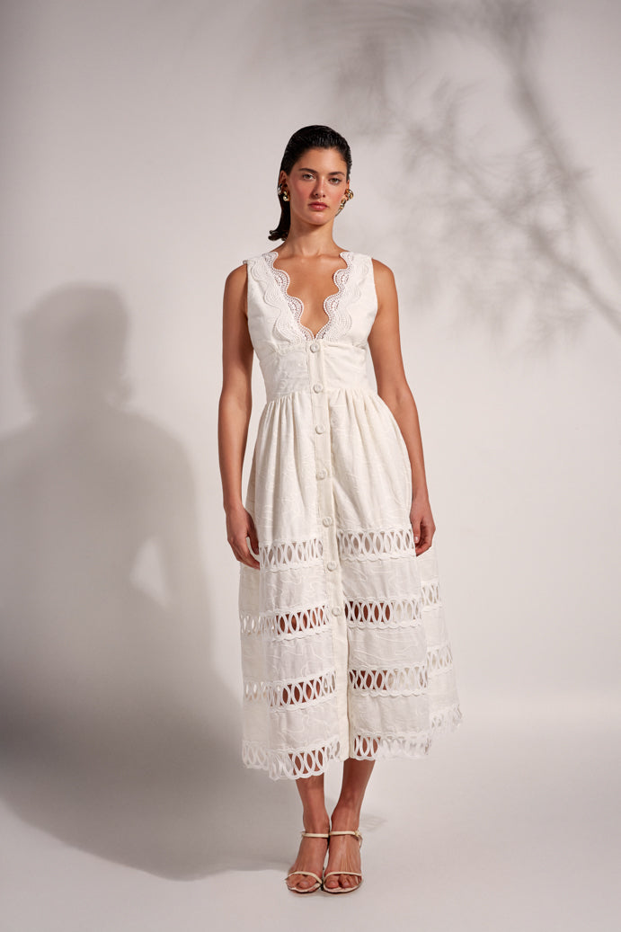 MARE MIDI DRESS WHITE