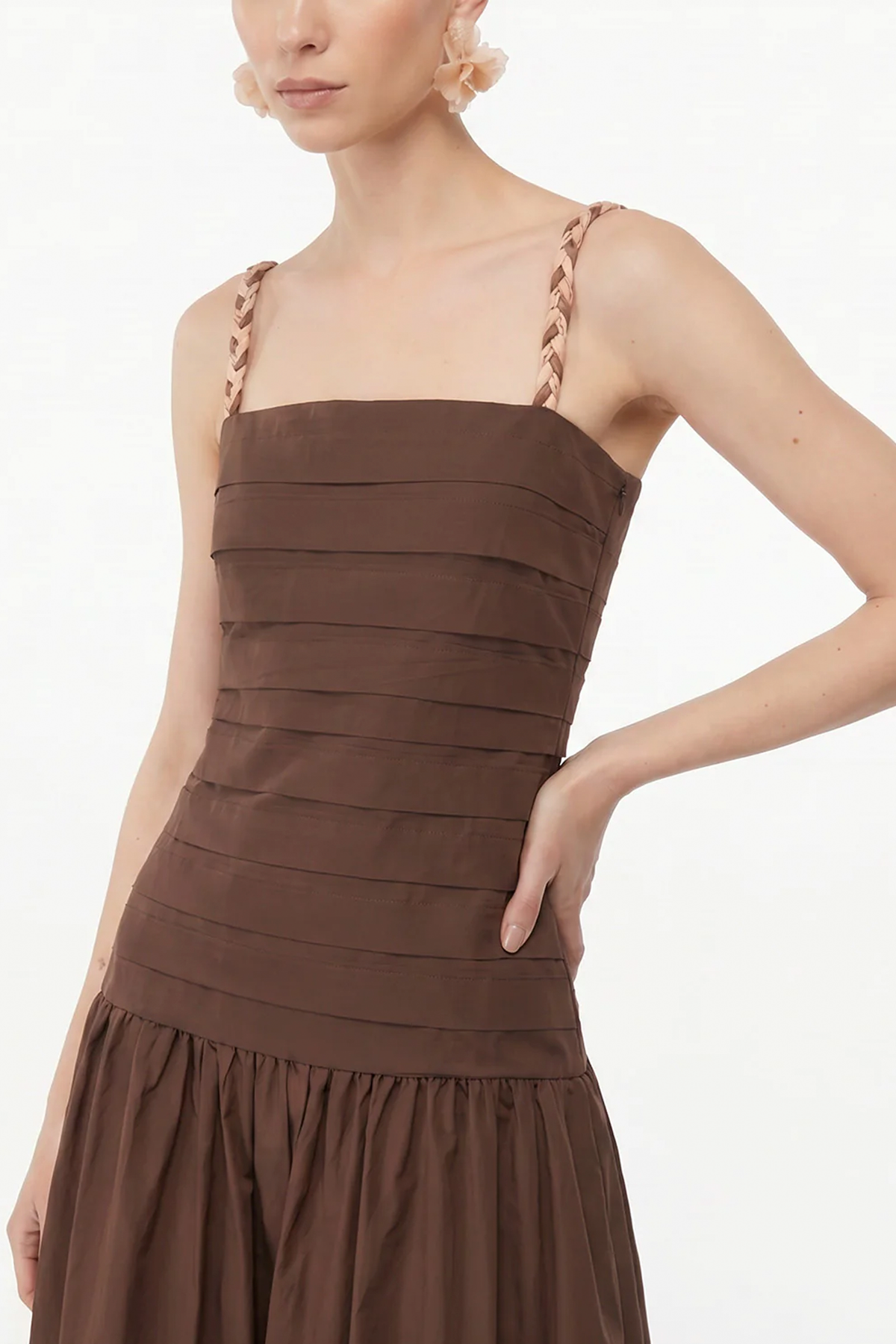 SONORA MIDI DRESS CHOCOLATE
